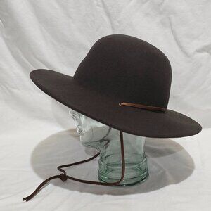 Brixton Tiller Wool Felt 3 1/8" Brim Fedora Hat - Brown - Sz M/7 1/4*
